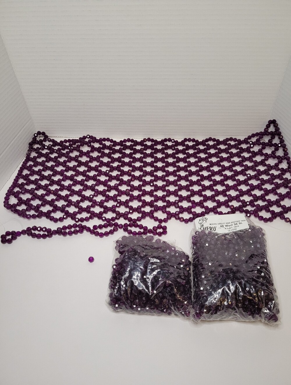 Faceted Plum Purple Jewel Tone Beads Large Lot Vintage NEW Estate Find